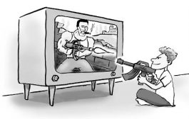 کودکان، خشونت را از تلویزیون یاد می گیرند