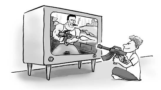 کودکان، خشونت را از تلویزیون یاد می گیرند